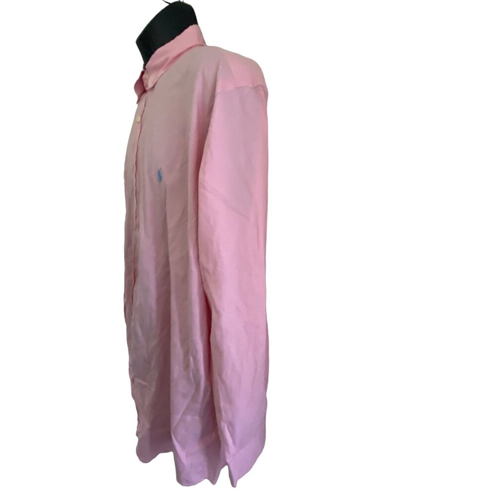 Mens Polo Ralph Lauren Classic Long Sleeve Pink Dress Shirt Size XL. - Picture 6 of 15